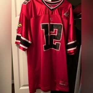 Colosseum Louisville football jersey, size L, red and black, good condition